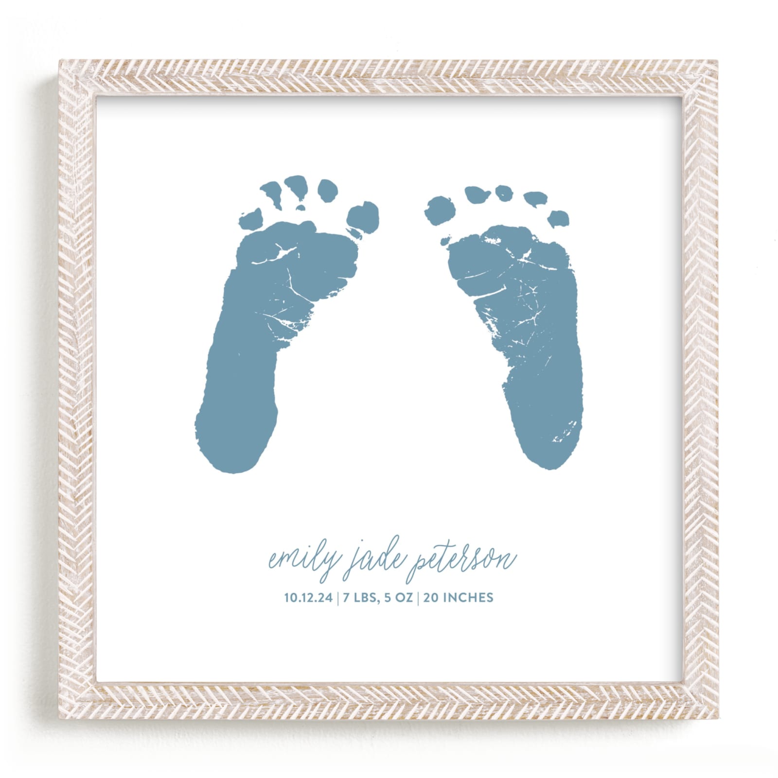 "Custom Footprints Letterpress Art" - Completely Custom Letterpress Art by Minted in beautiful frame options and a variety of sizes.