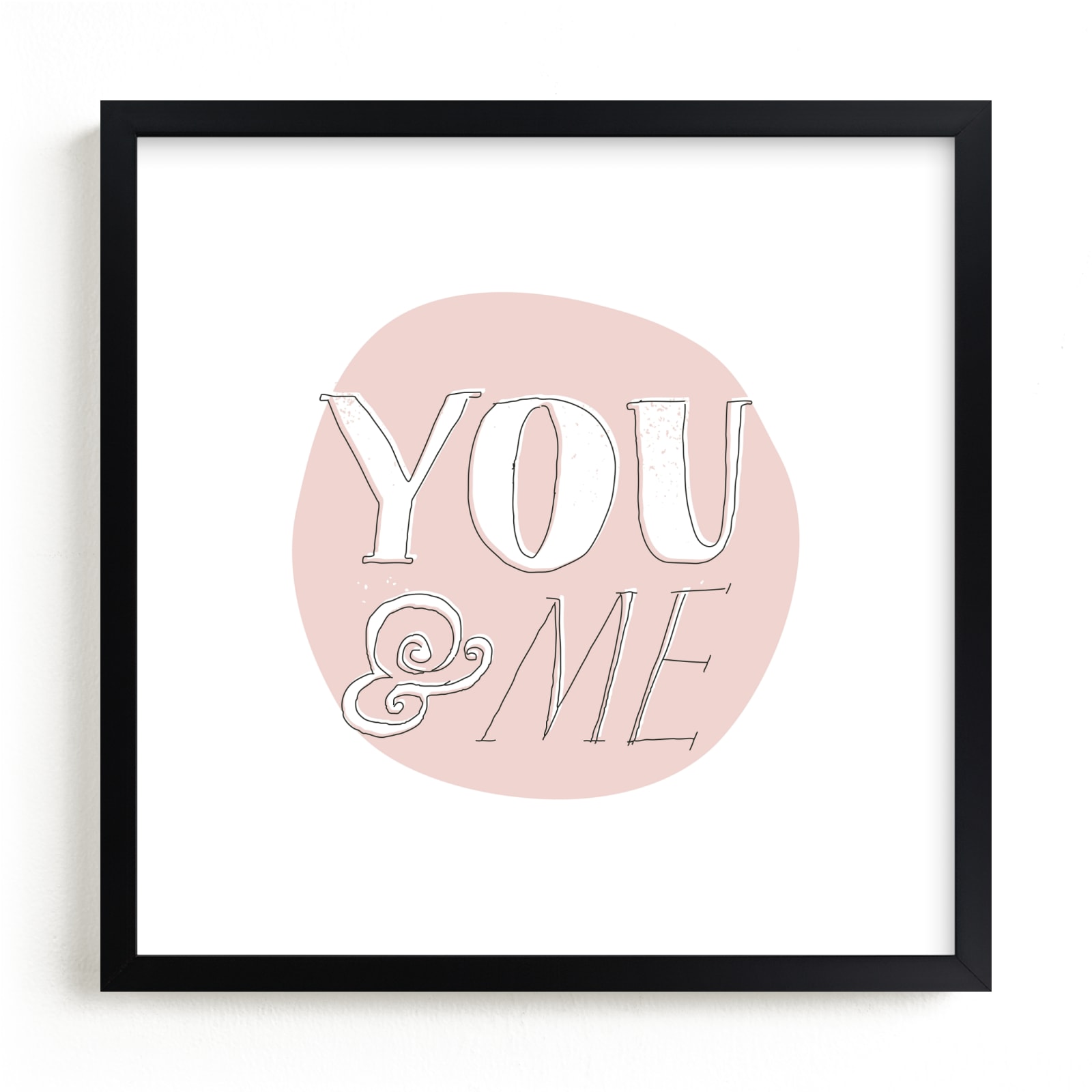 "You and Me" - Limited Edition Art Print by Paper Rose in beautiful frame options and a variety of sizes.