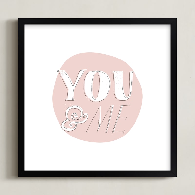 "You and Me" - Limited Edition Art Print by Paper Rose in beautiful frame options and a variety of sizes.