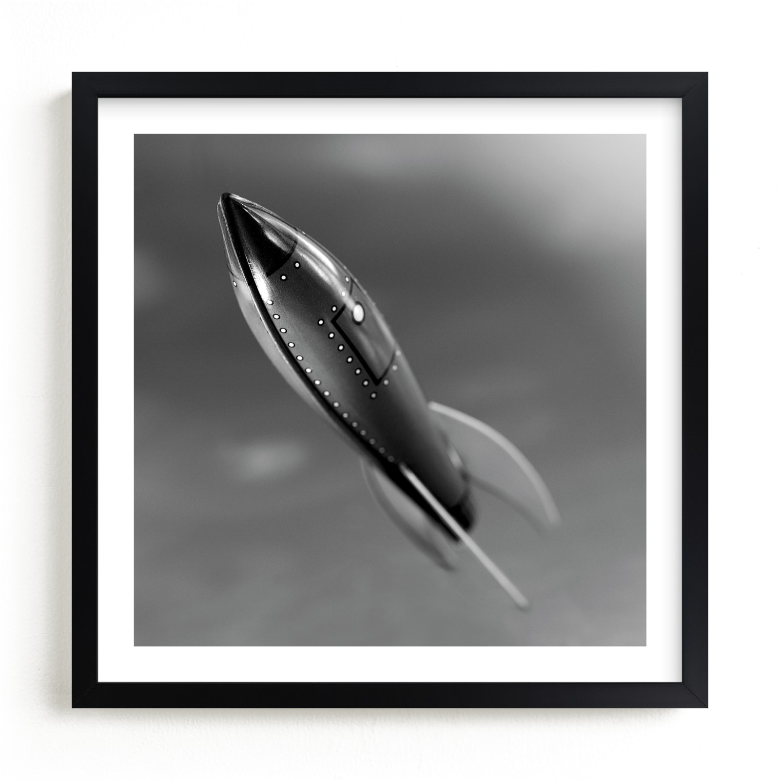 "Retro Rocket Ship" - Limited Edition Art Print by Laura Hamm in beautiful frame options and a variety of sizes.