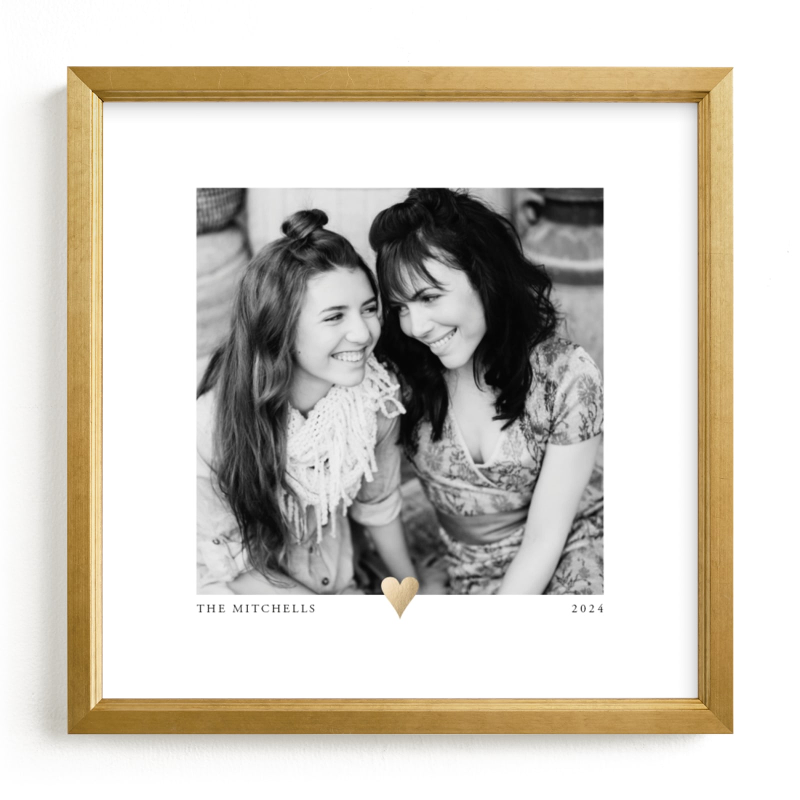 "With a Heart Foil" - Foil-pressed Photo Art by Laura Hamm in beautiful frame options and a variety of sizes.