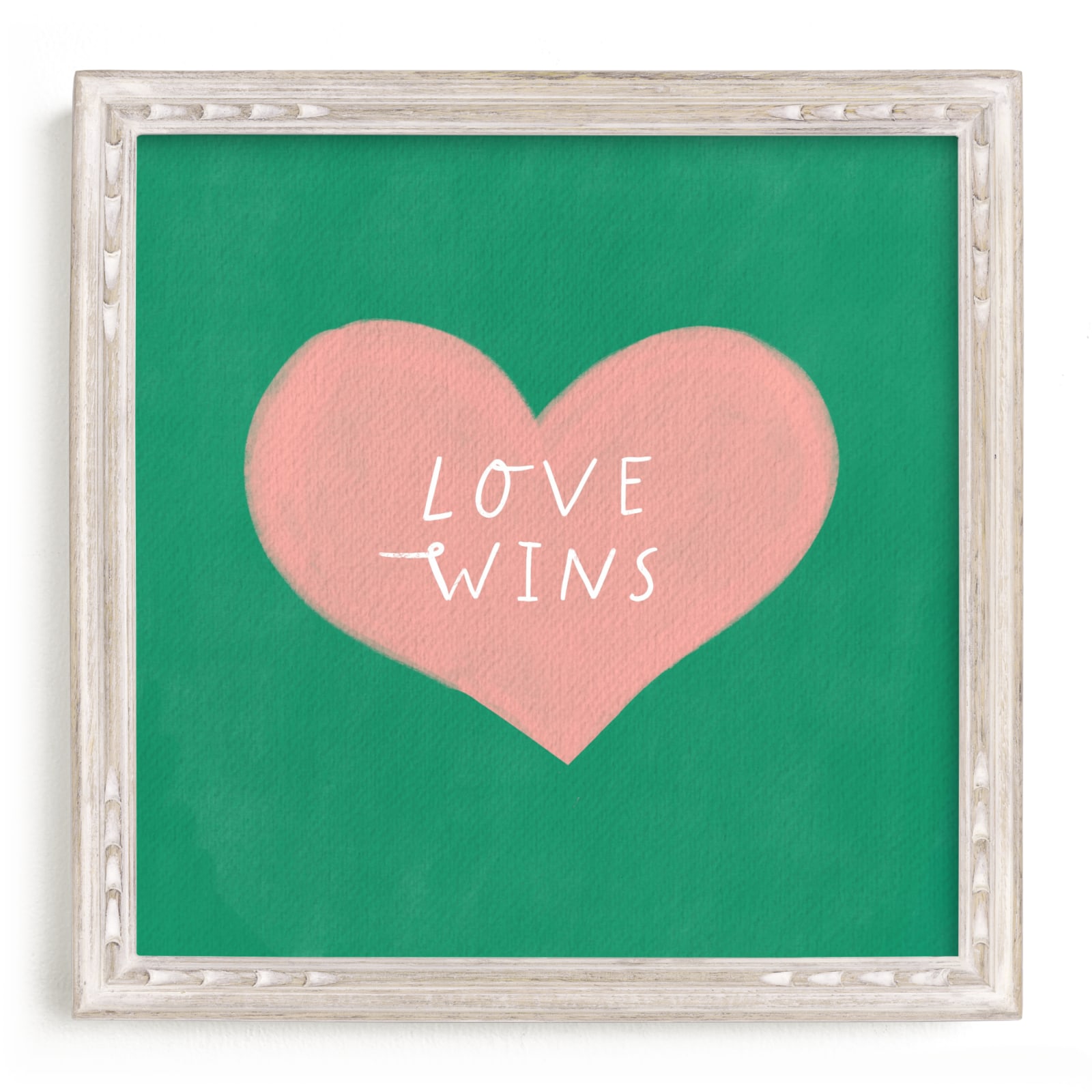 "Love Wins" - Limited Edition Art Print by Little Miss Missy in beautiful frame options and a variety of sizes.