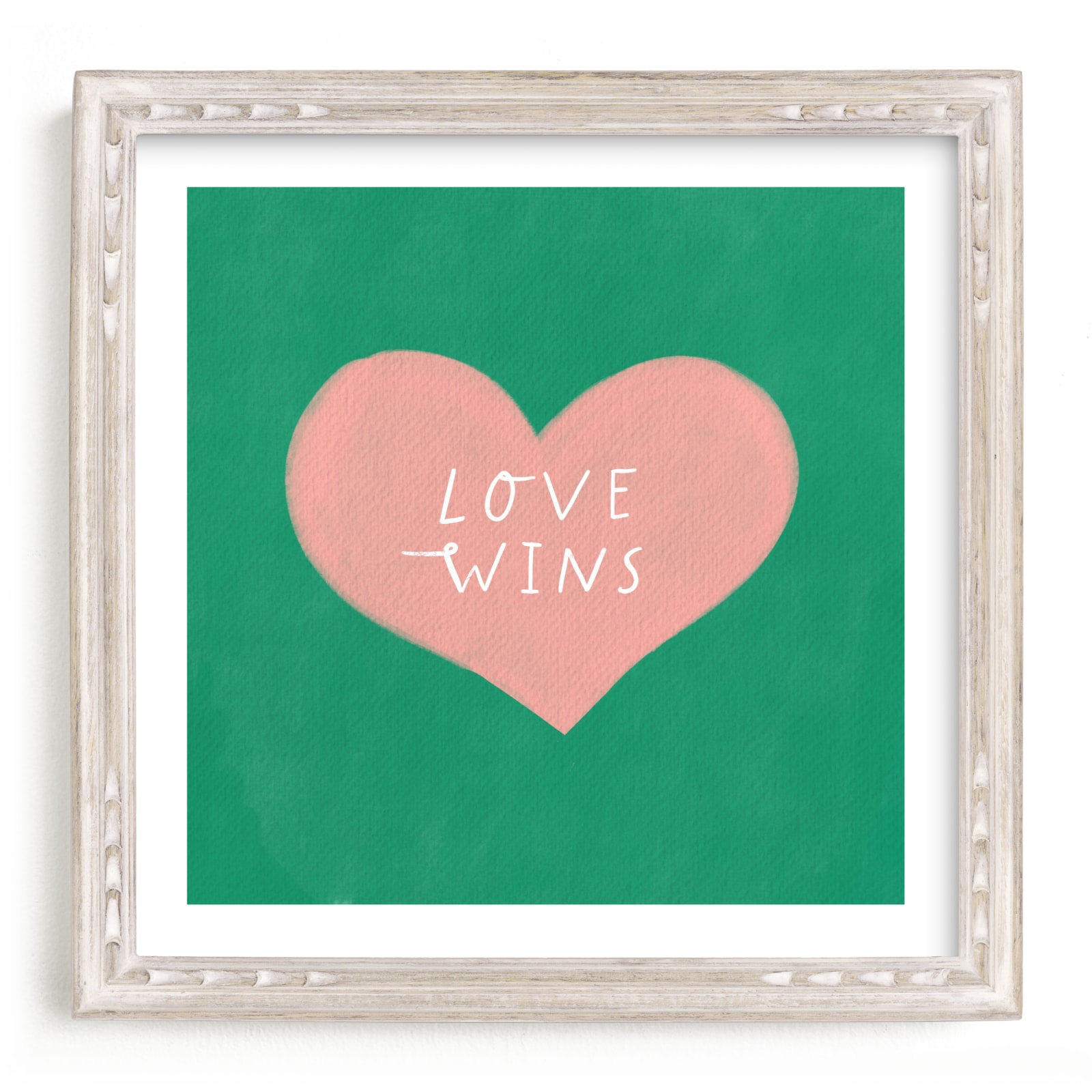 "Love Wins" - Limited Edition Art Print by Little Miss Missy in beautiful frame options and a variety of sizes.