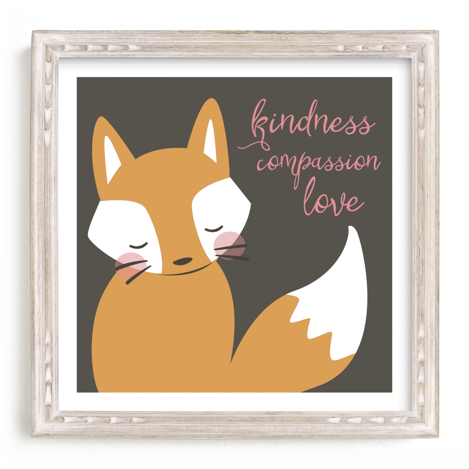 "kind fox" - Art Print by peetie design in beautiful frame options and a variety of sizes.