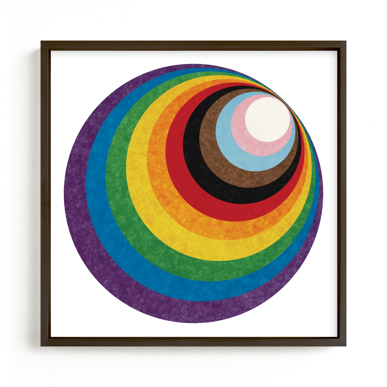 "Progressive Pride Eclipse" by Erin Deegan in beautiful frame options and a variety of sizes.