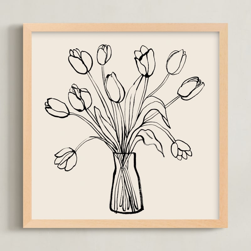 "tulips drawing" - Limited Edition Art Print by Cass Loh in beautiful frame options and a variety of sizes.