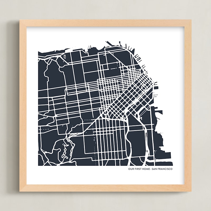 "Filled Map: Custom Print" - Completely Custom Map Art by Minted in beautiful frame options and a variety of sizes. - valentine's Day couples gifts