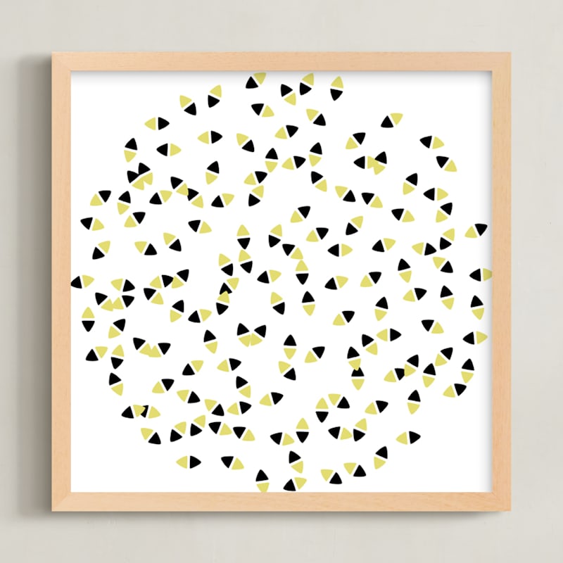 "Astralis" - Art Print in Yellow Gold by Vanessa An Lim - Framed