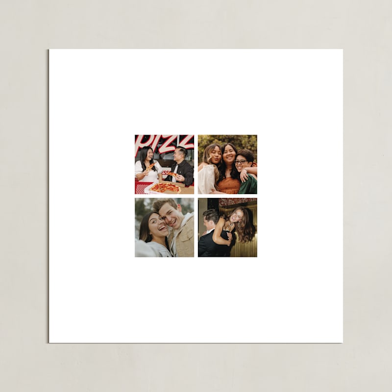 "Photo Strip: Square Framed Photo" - Framed Photo in White by Minted - Unframed