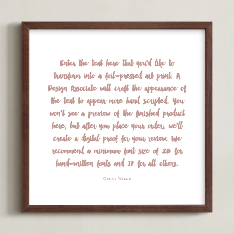A Favorite Poem as a Foil Art Print