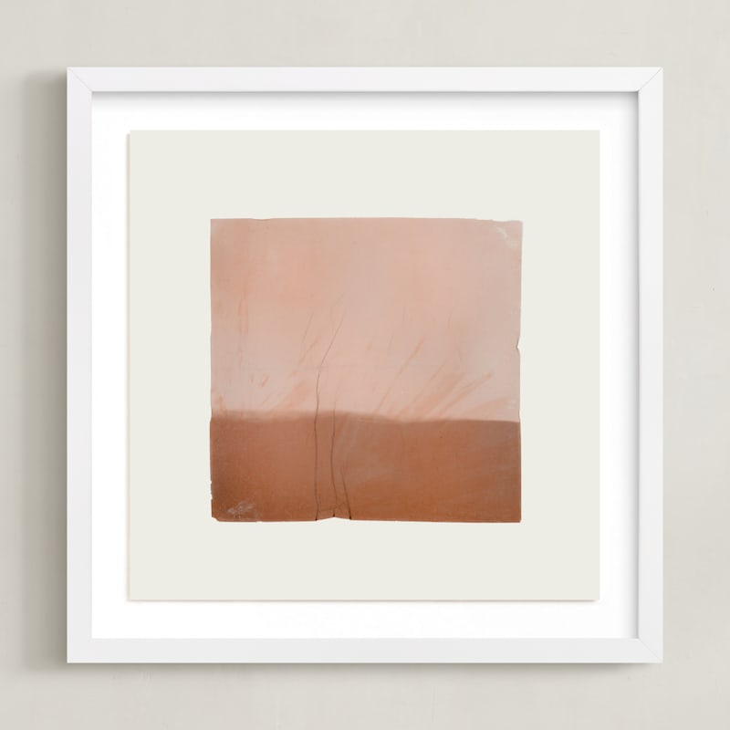 "Quatrain 3" - Art Print in Cranberry by Kamala Nahas - Framed