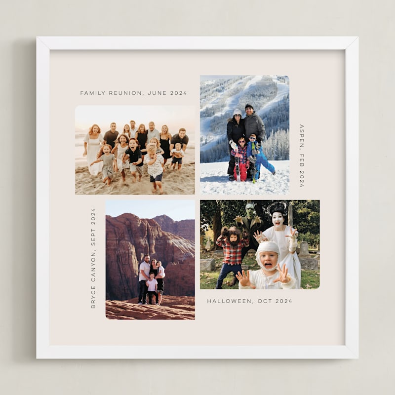 "Four Photo: Square Framed Photo" - Framed Photo in Cream by Mary Kay Garttmeier - Framed