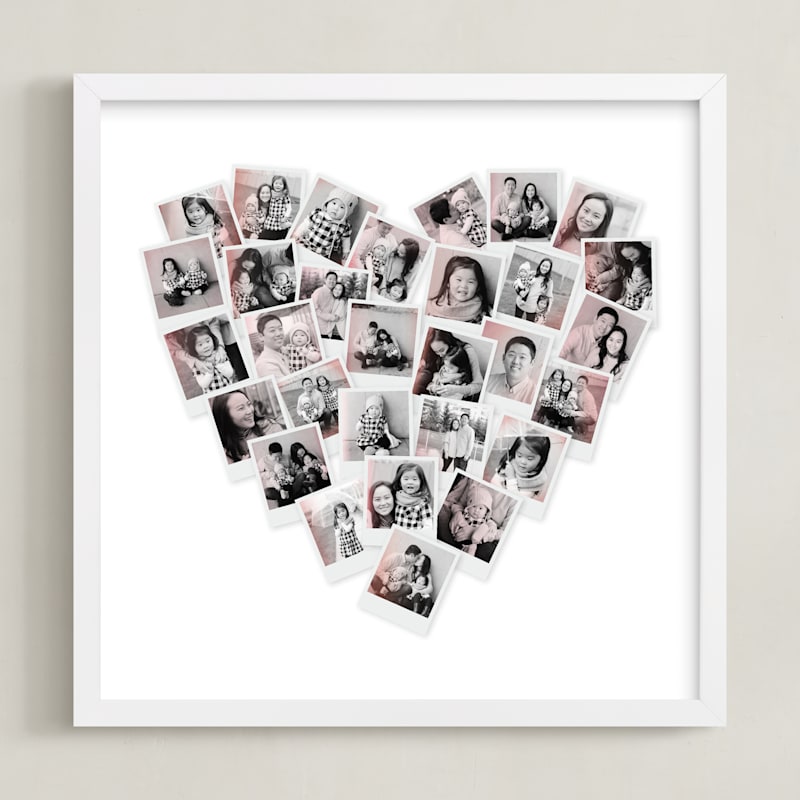 "Filter Heart Snapshot Mix® Photo Art" - Framed Photo in Blush by Minted - Framed