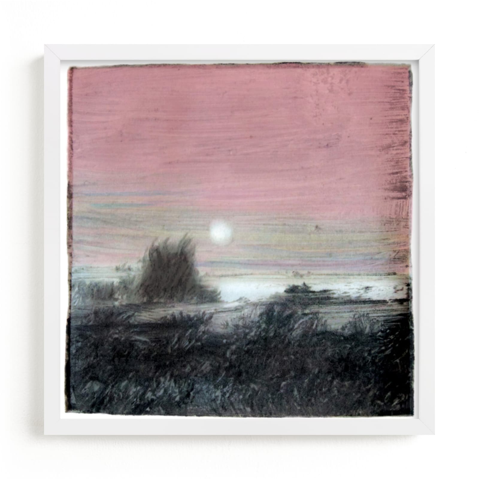 "Moon over Henry's Lake" - Limited Edition Art Print by Krista Messer in beautiful frame options and a variety of sizes.