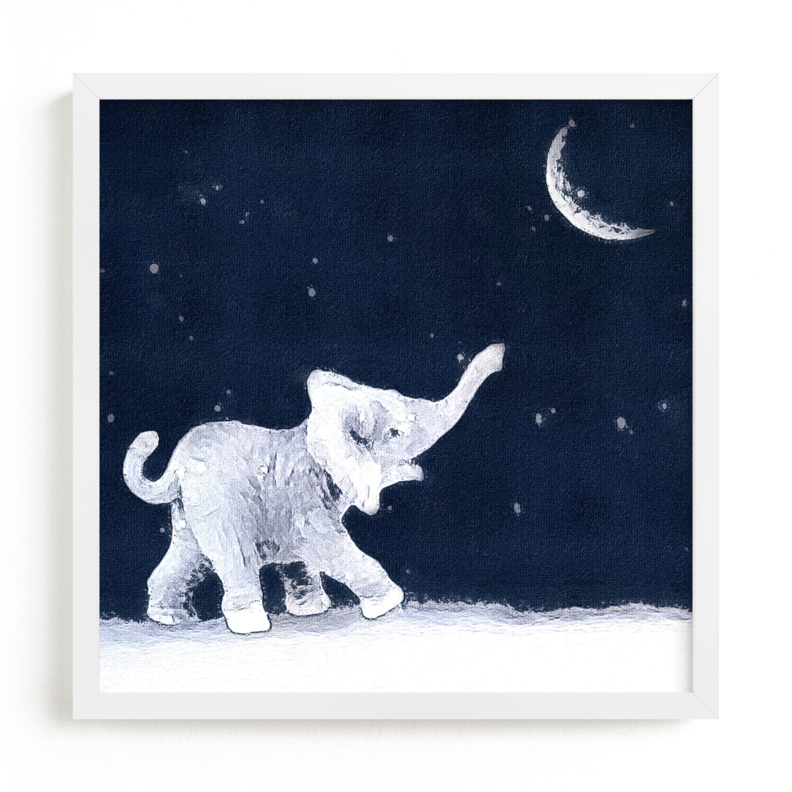 "Moon Balloon" - Art Print by Maja Cunningham in beautiful frame options and a variety of sizes.