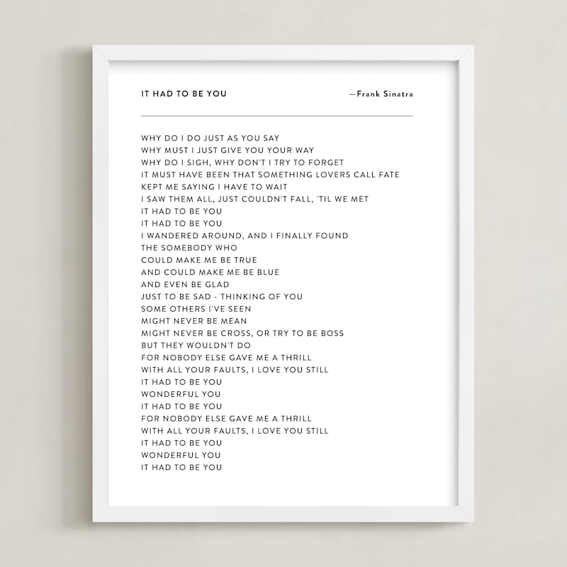 MIN-Y1G-DDA - Your Lyrics: Custom Print