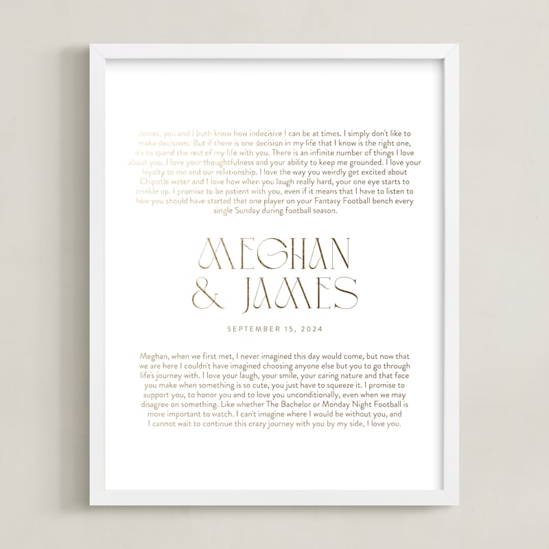 MIN-XXY-DFA - Our Vows: Custom Foil Print