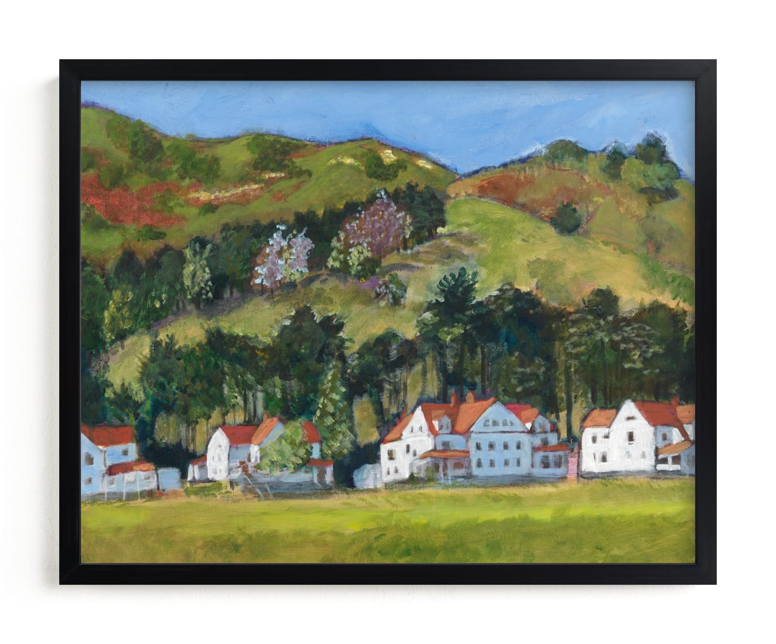 "Fort Baker, Marin Headlands" - Limited Edition Art Print by Valerie Hamill in beautiful frame options and a variety of sizes.