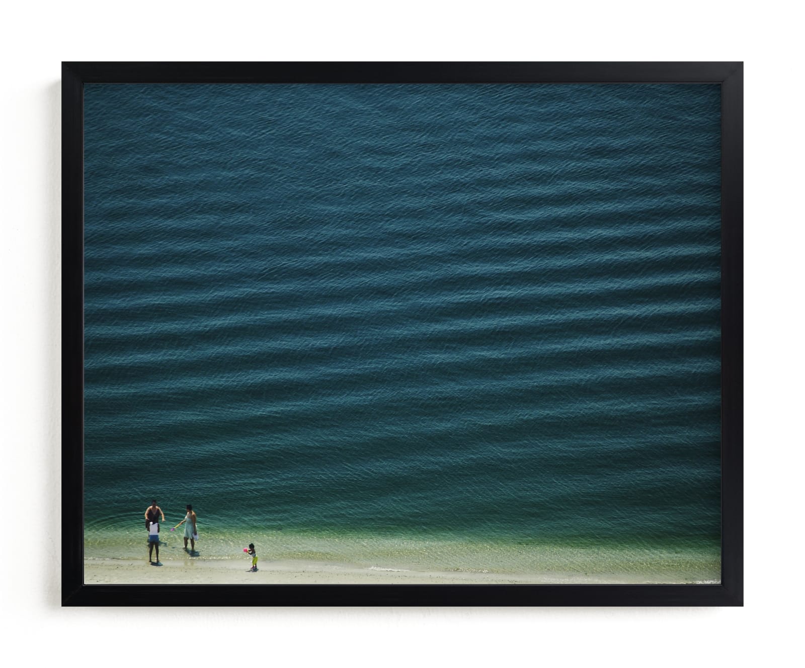 "X Four People On The Beach" - Limited Edition Art Print by Andy Mars in beautiful frame options and a variety of sizes.