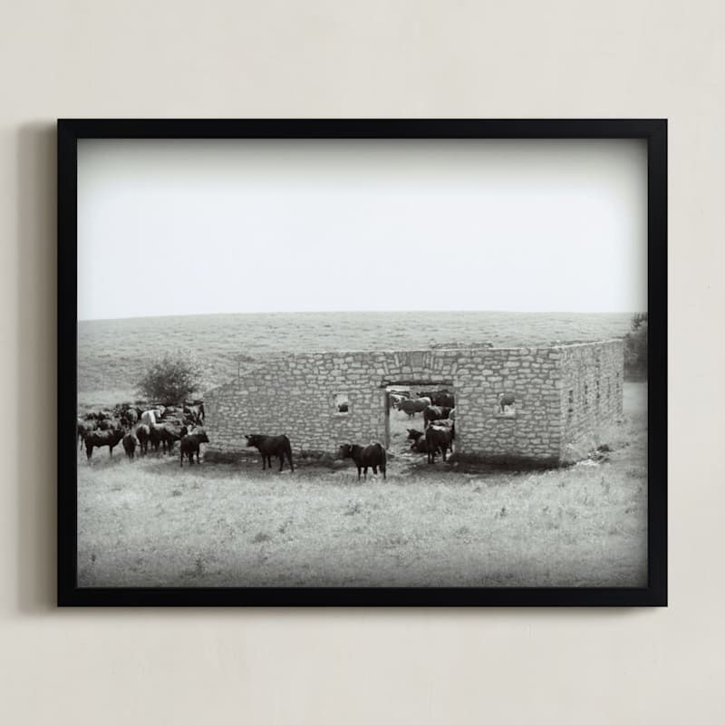 "The Congregation" - Art Print in Black and White by Eric Eikenbary - Framed