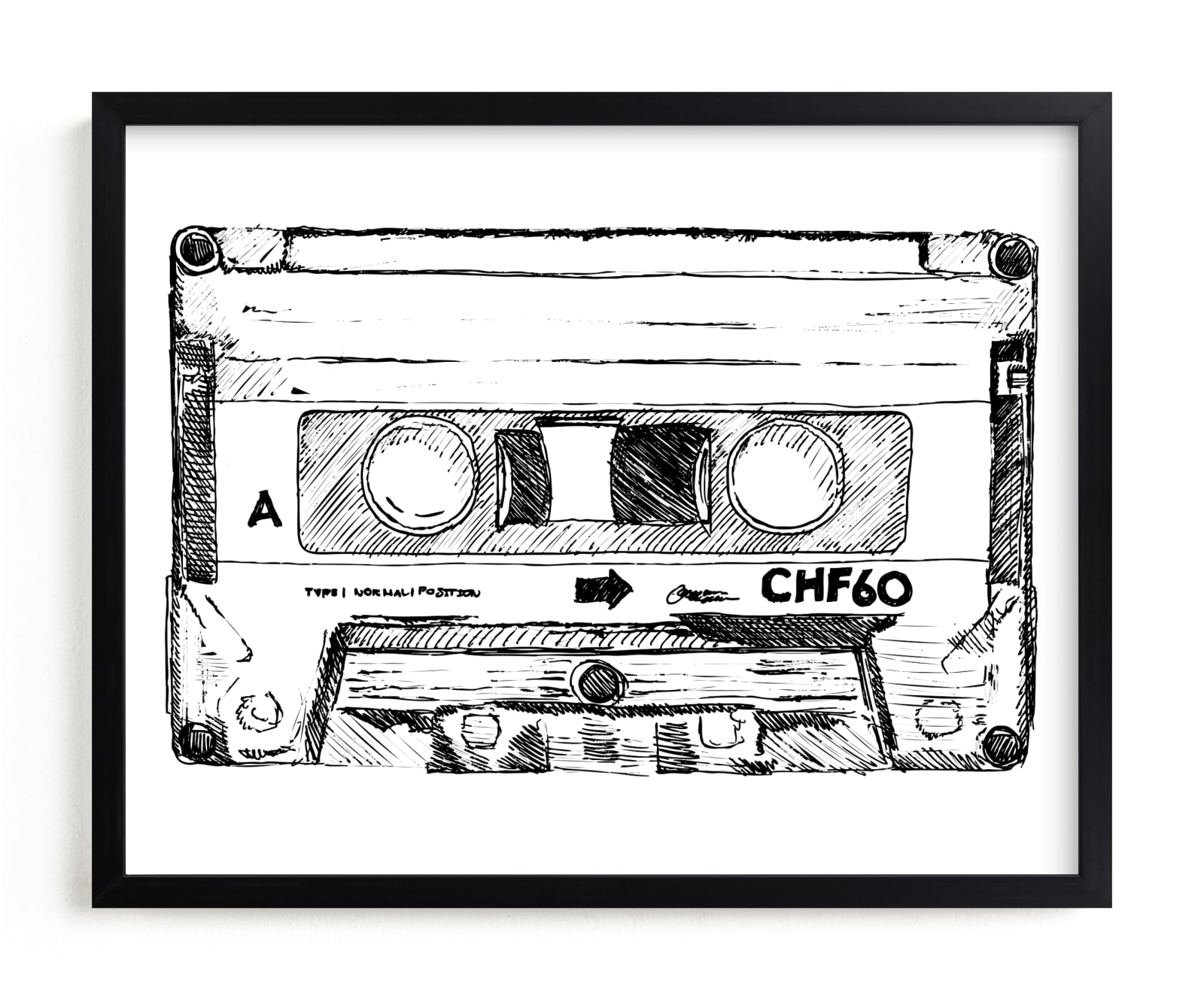 "Retro Cassette " - Art Print by Phrosne Ras in beautiful frame options and a variety of sizes.