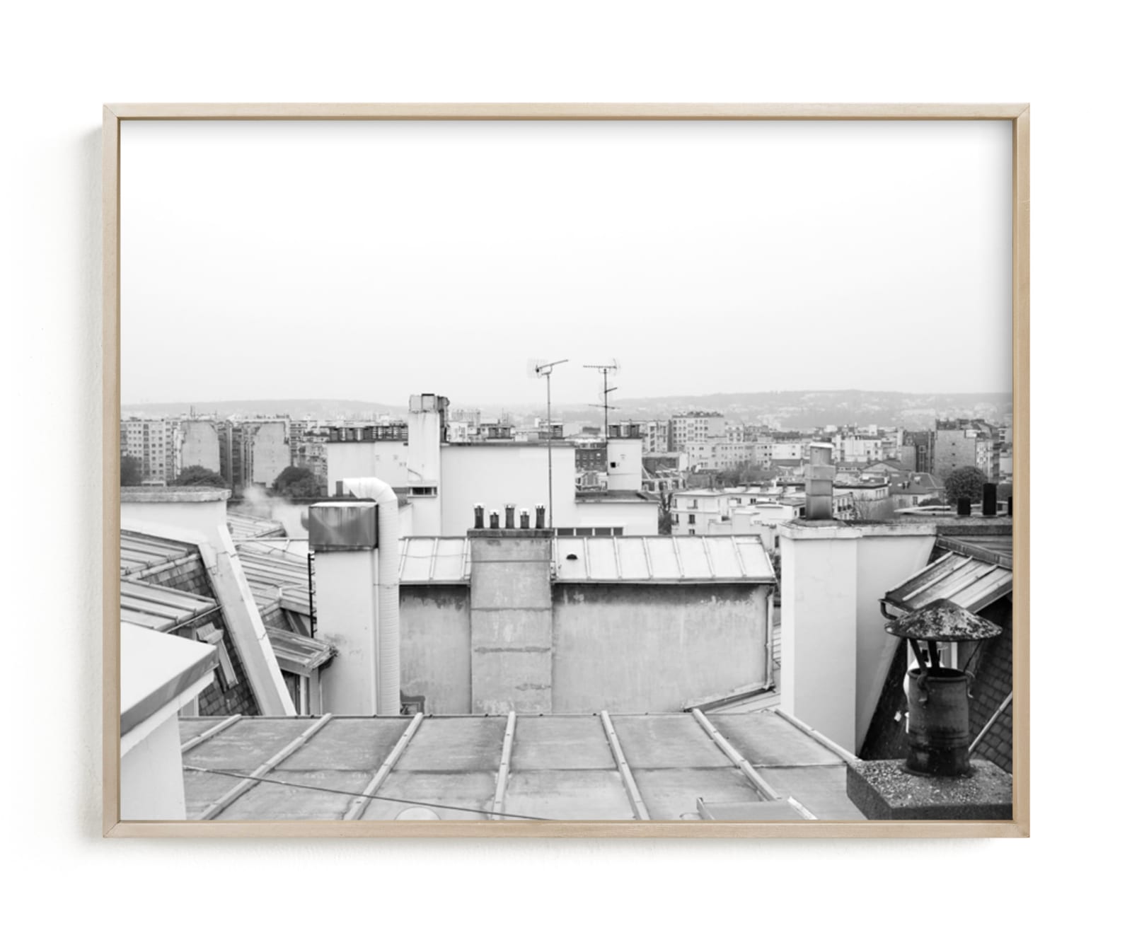"Corbusier Roof" - Art Print by Krissy Bengtson in beautiful frame options and a variety of sizes.