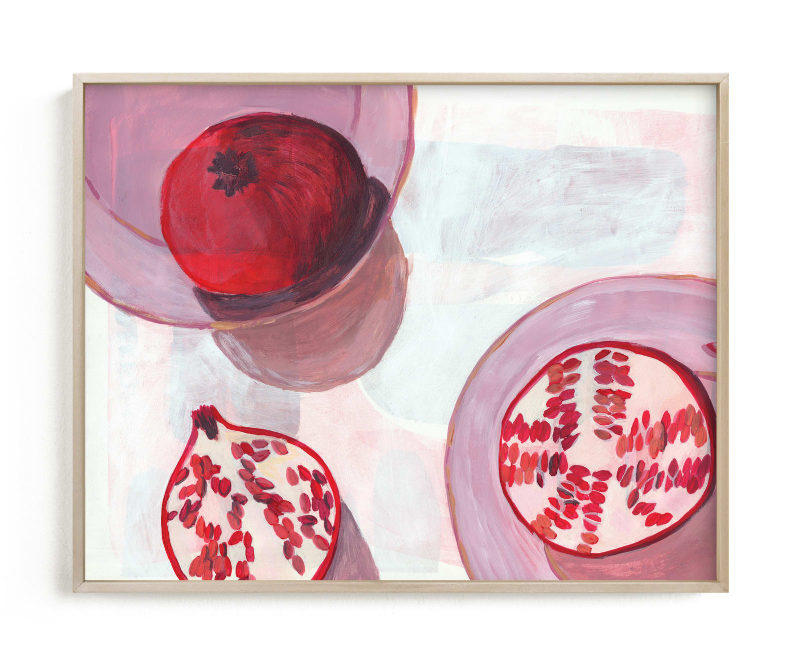 "Pomegranates " by Kinga Subject in beautiful frame options and a variety of sizes.
