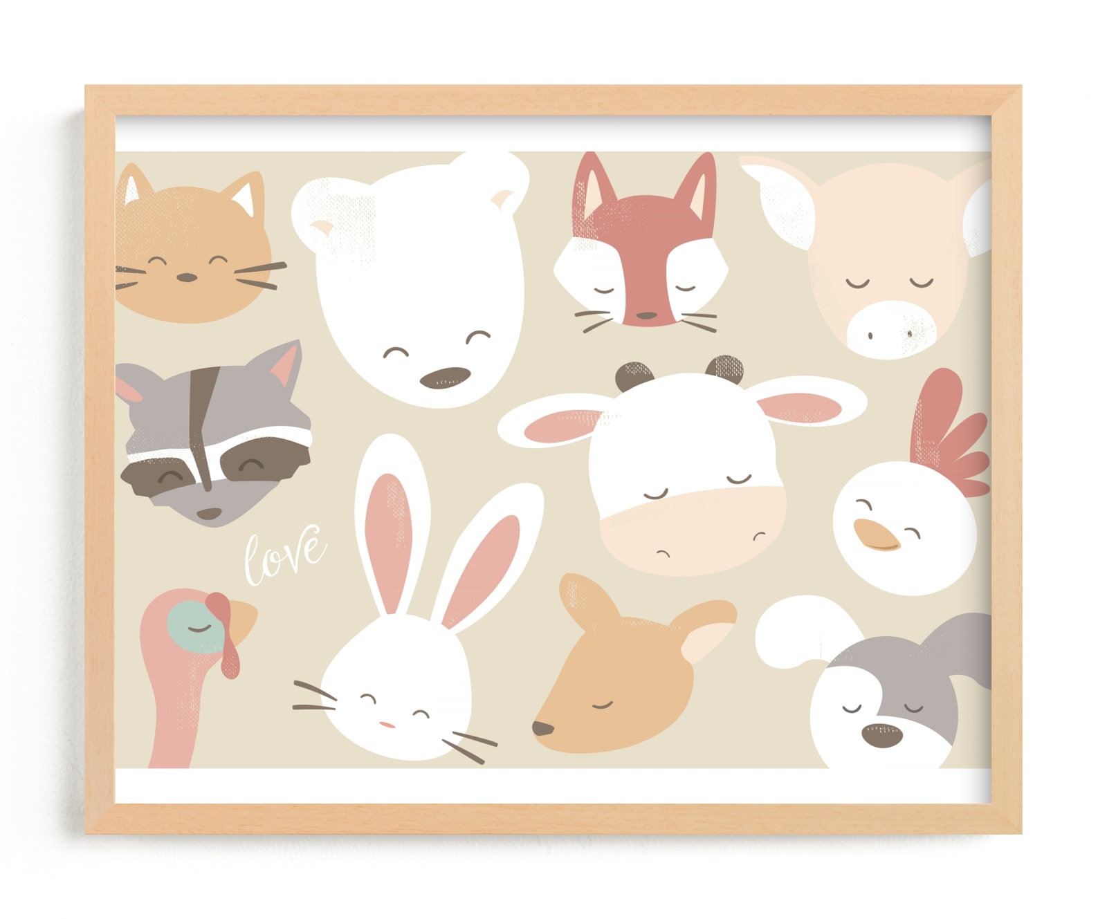 "love animals" - Art Print by peetie design in beautiful frame options and a variety of sizes.