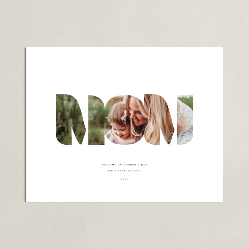 "MOM: Framed Photo" - Framed Photo in Chalk by Olivia Kanaley Inman - Unframed