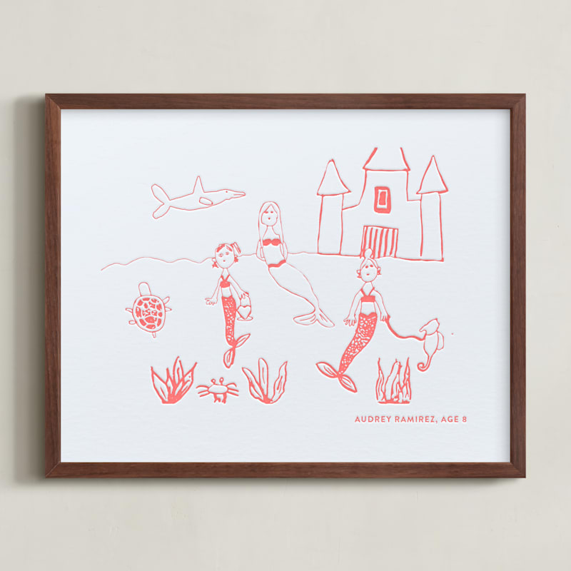 Your Drawing as Letterpress Art Print