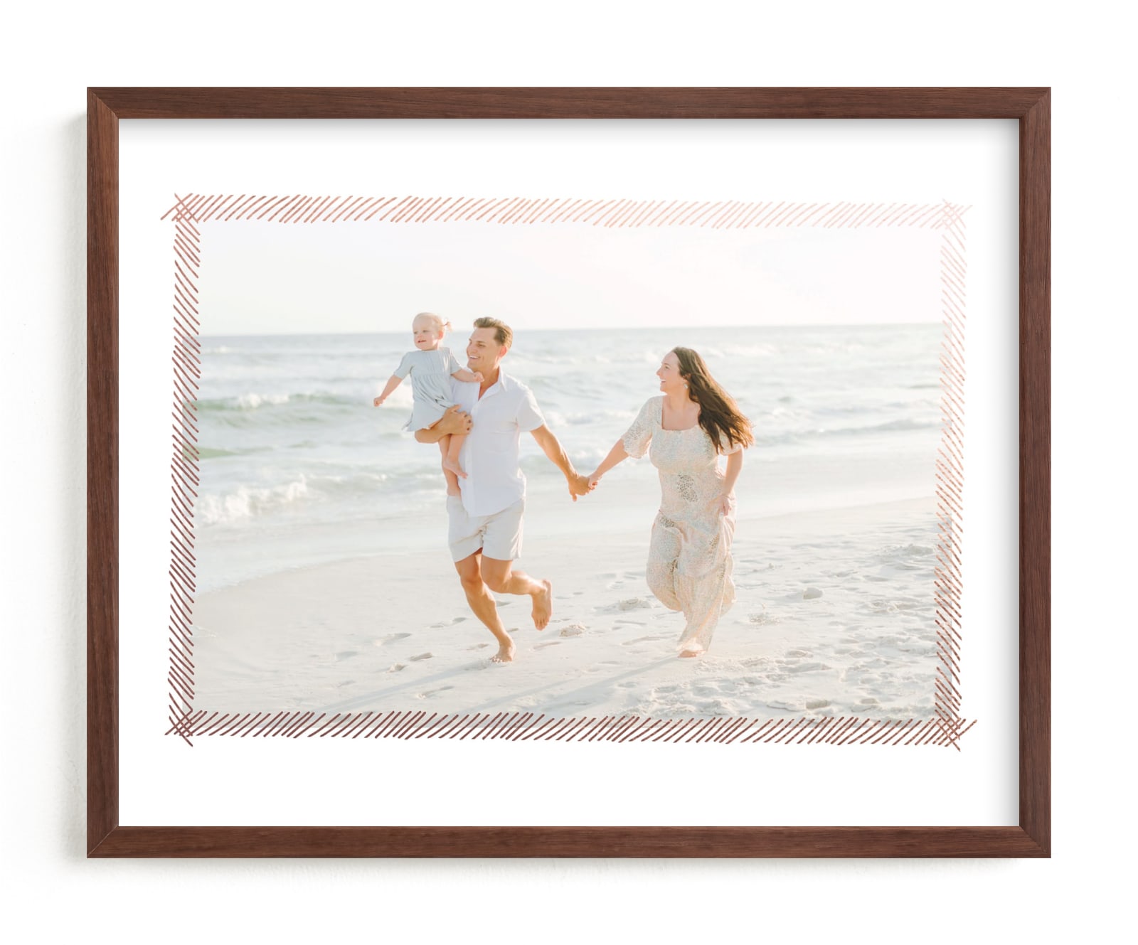 This is a rosegold foil stamped photo art by June Letters Studio called Hand Sketched Frame.