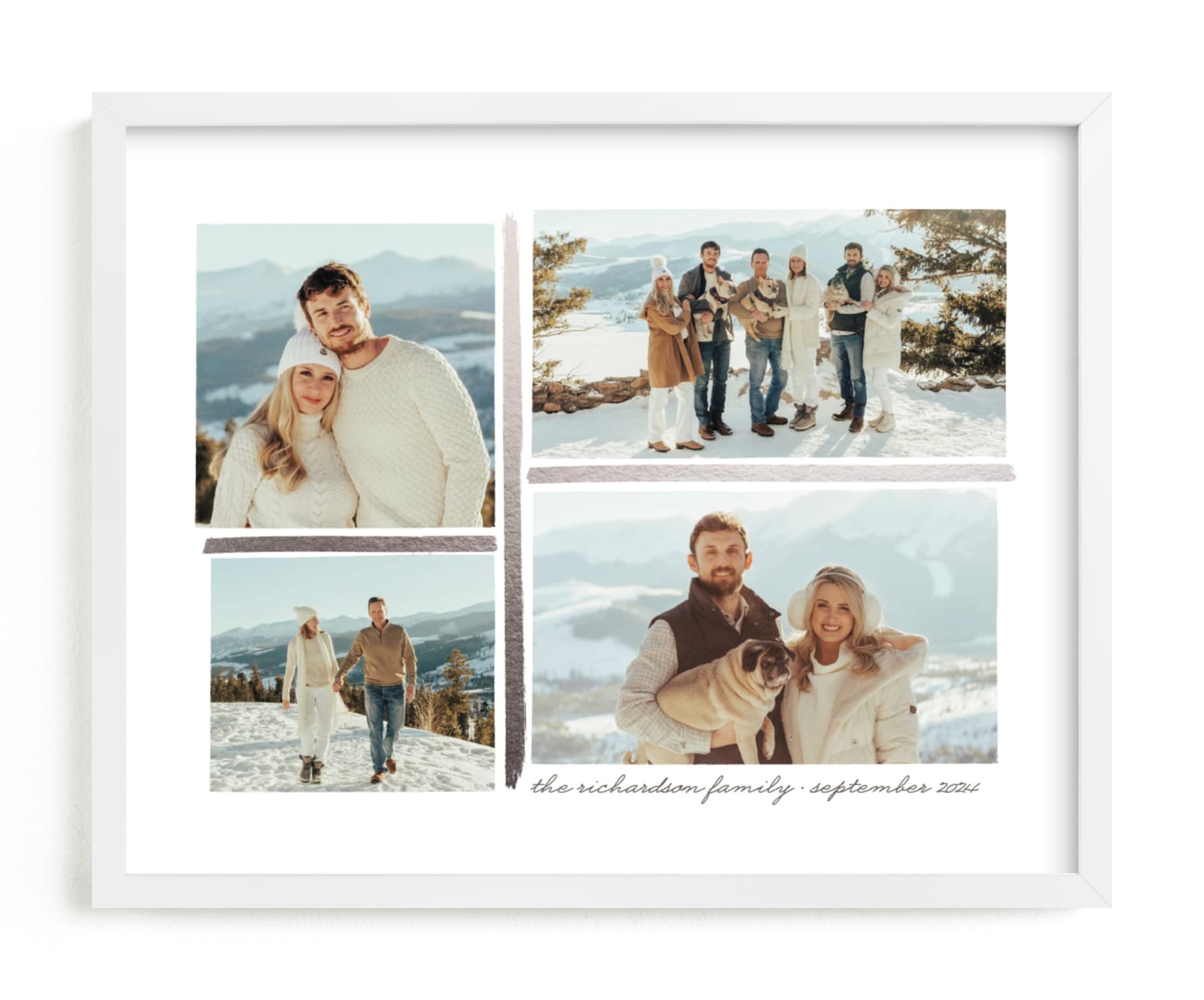 "4 Photo Collage" - Foil-pressed Photo Art by Hooray Creative in beautiful frame options and a variety of sizes.