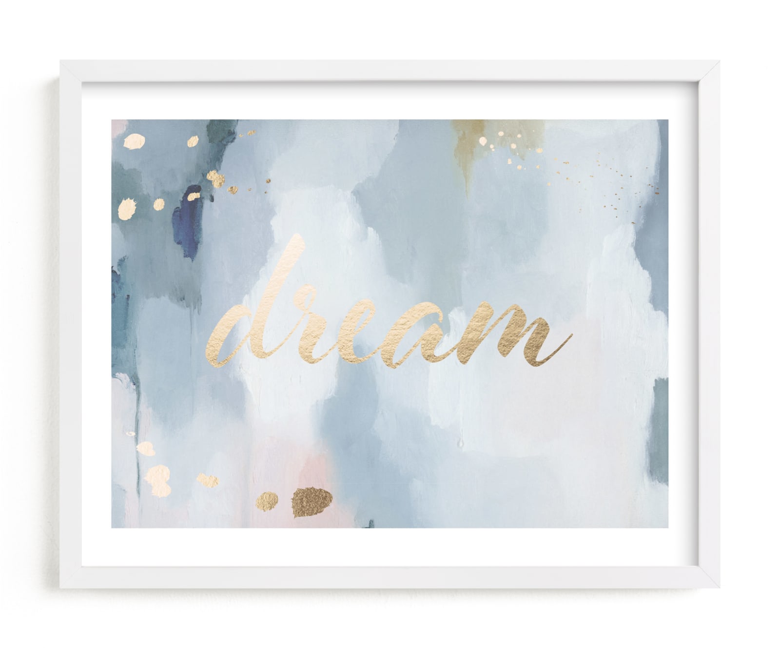 "Dreaming" - Foil-pressed Giftable Art Print by Nicoletta Savod in beautiful frame options and a variety of sizes.