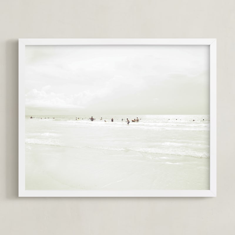 "A Day in Summer" - Art Print in White Sand by Rega - Framed