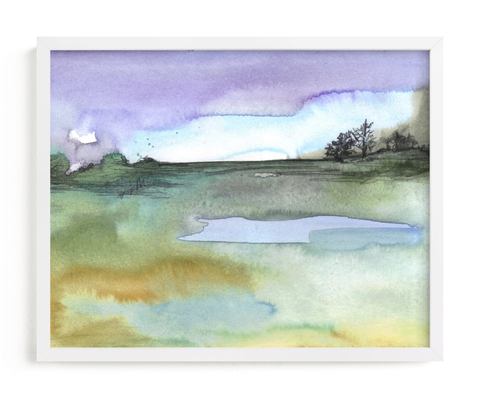 "Lavender Sky" - Limited Edition Art Print by Sonal Nathwani in beautiful frame options and a variety of sizes.