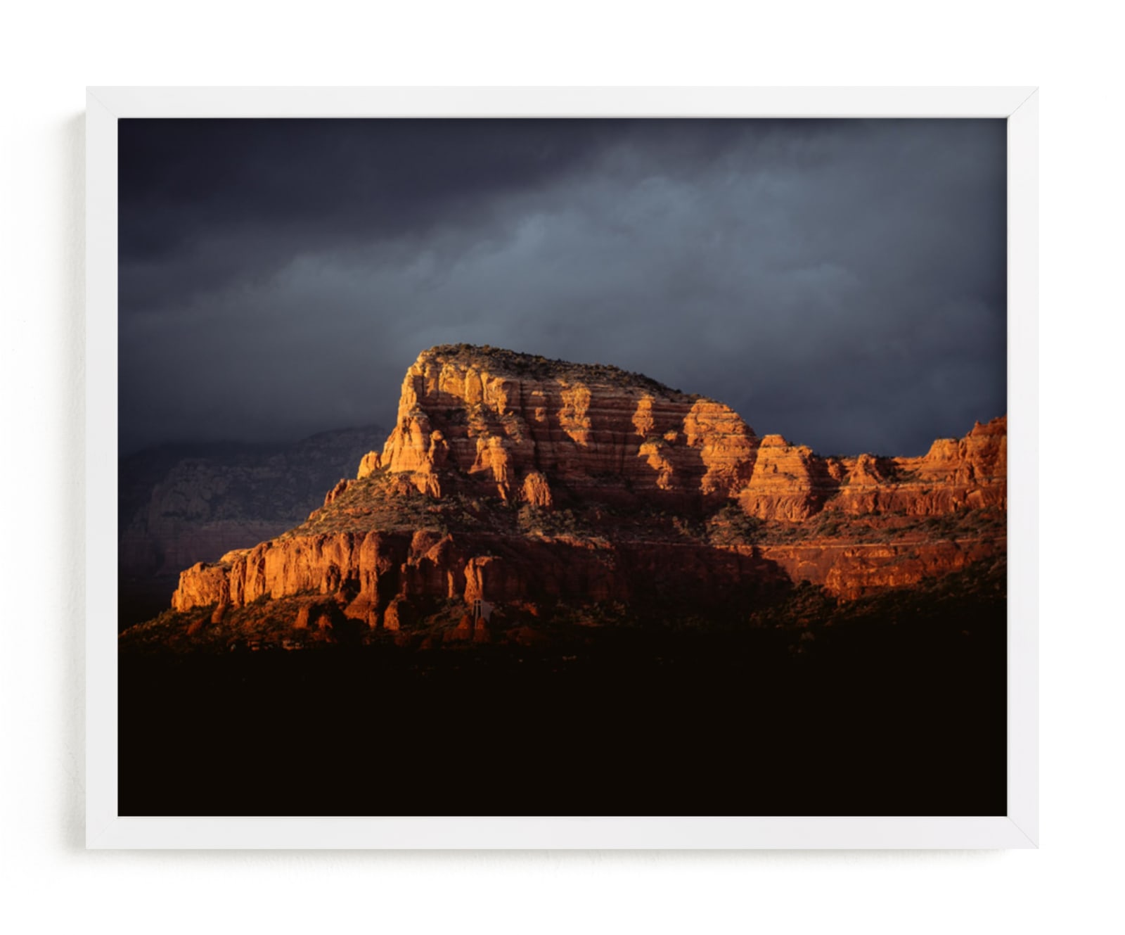 "Storm Over Sedona" - Art Print by Kamala Nahas in beautiful frame options and a variety of sizes.