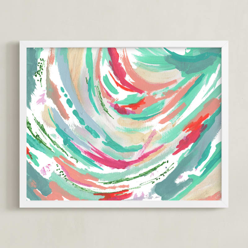 "Restored" - Art Print in Peachy dream by Christi Parks - Framed