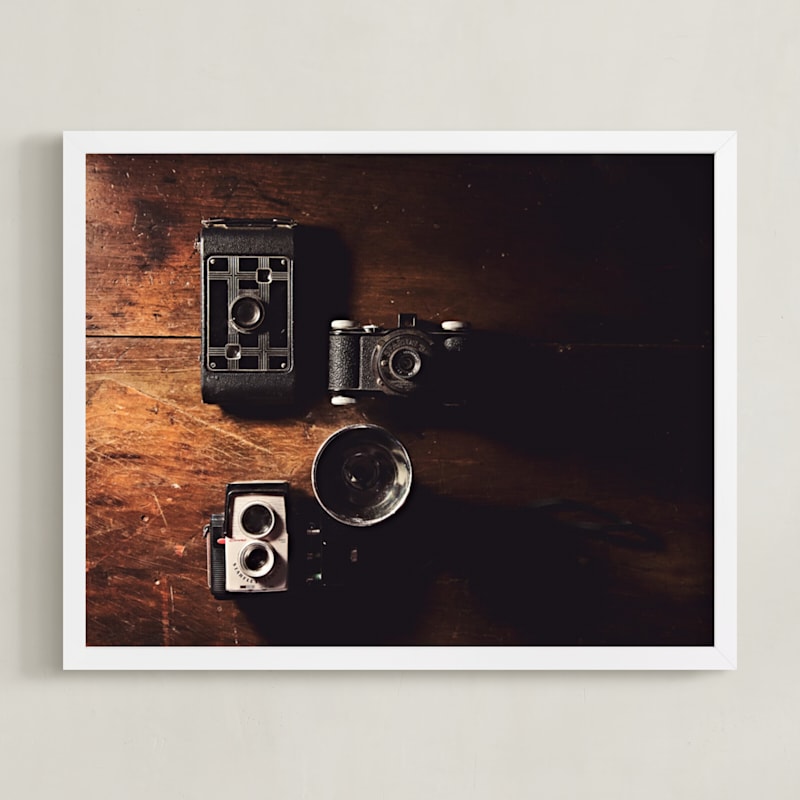 "Chronicle of Cameras" - Art Print by Erin Niehenke in beautiful frame options and a variety of sizes.