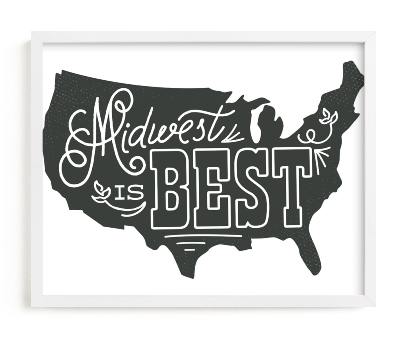 "Midwest is Best" - Art Print by Jessie Steury in beautiful frame options and a variety of sizes.