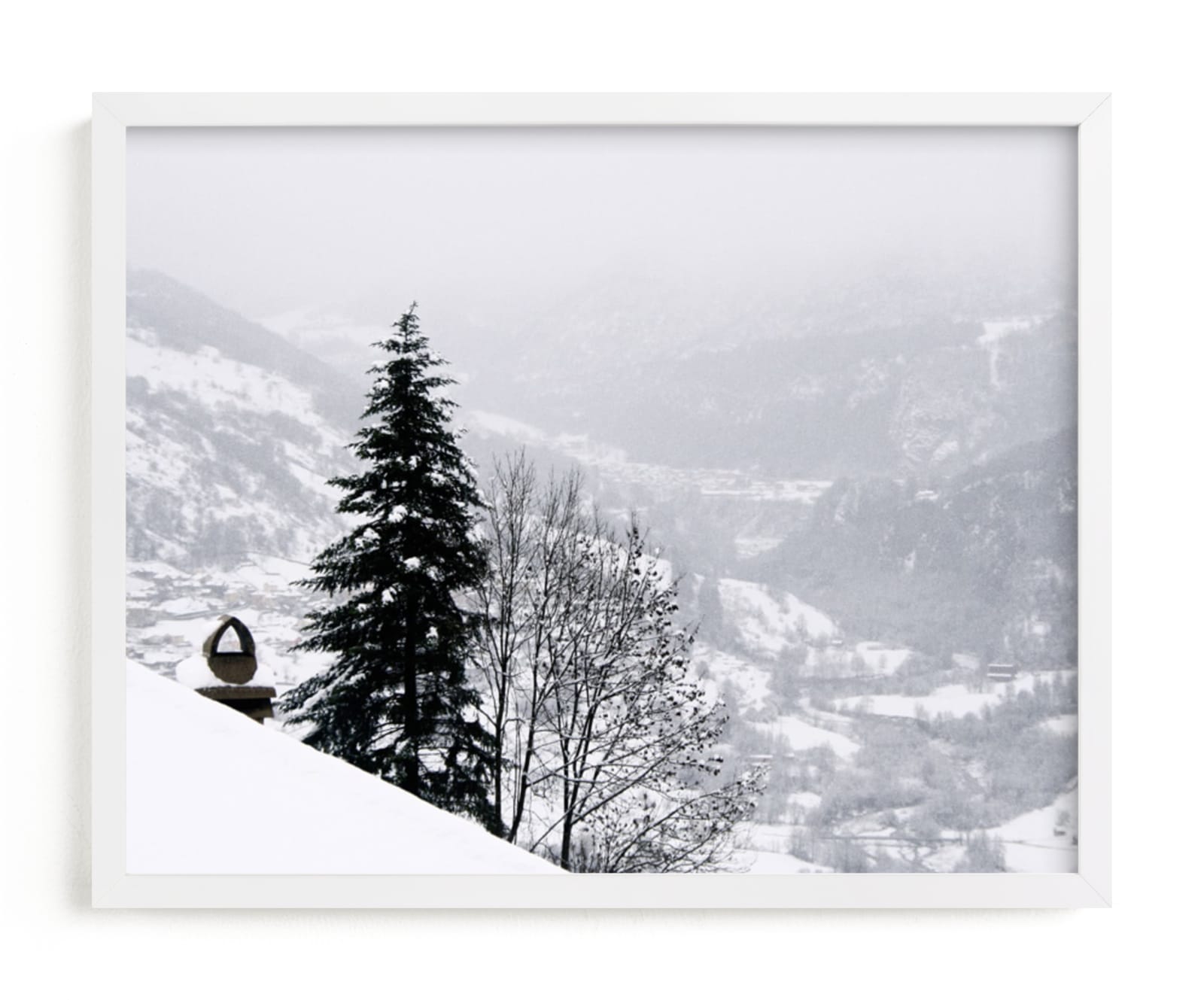 "winter in monochrome" - Art Print by lulu and isabelle in beautiful frame options and a variety of sizes.