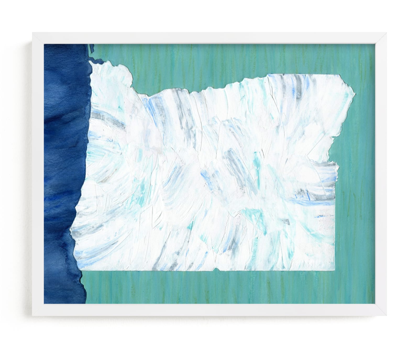 "Oregon in Paint" - Art Print by Denise Wong in beautiful frame options and a variety of sizes.