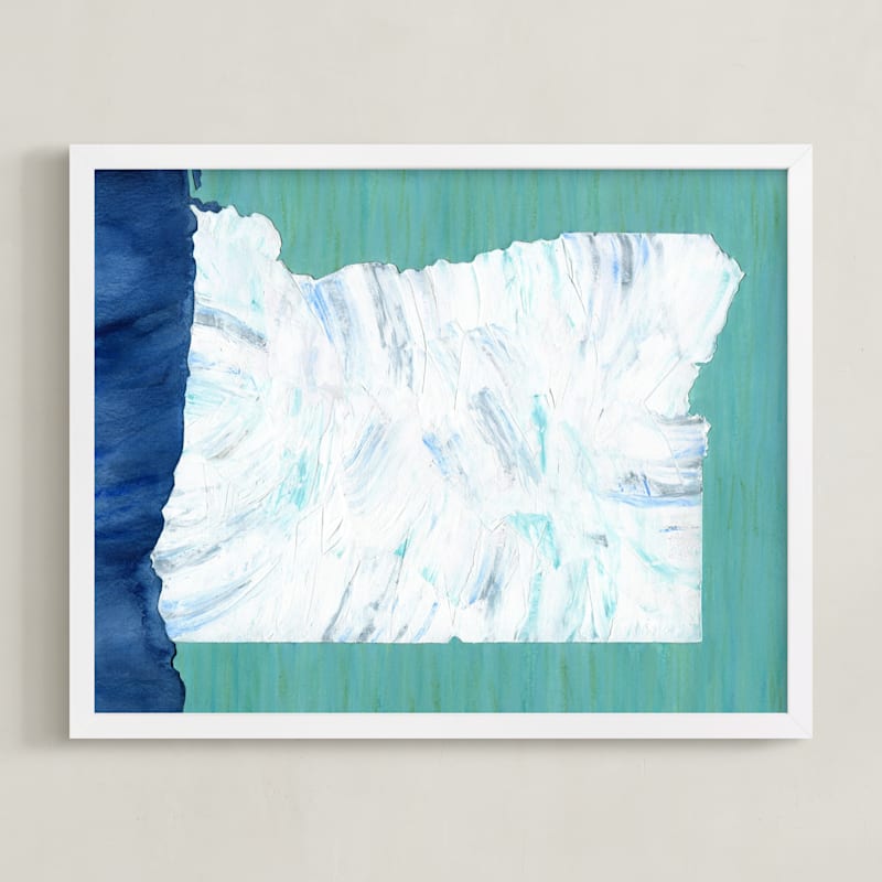 "Oregon in Paint" - Art Print by Denise Wong in beautiful frame options and a variety of sizes.