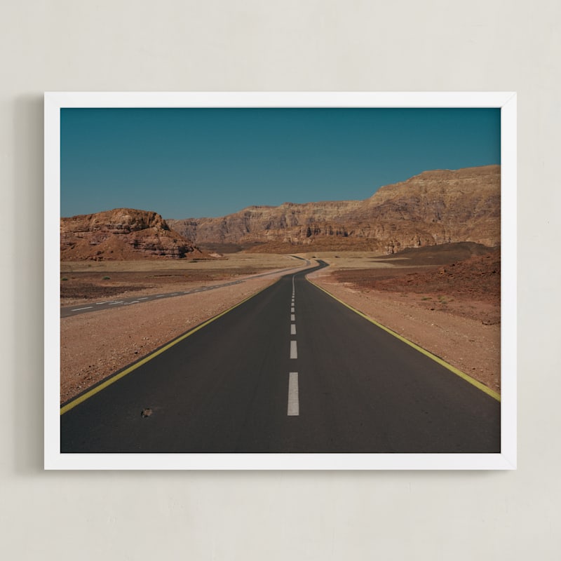 "Desert Road #2" - Art Print in Desert Road by Tal Paz-Fridman - Framed