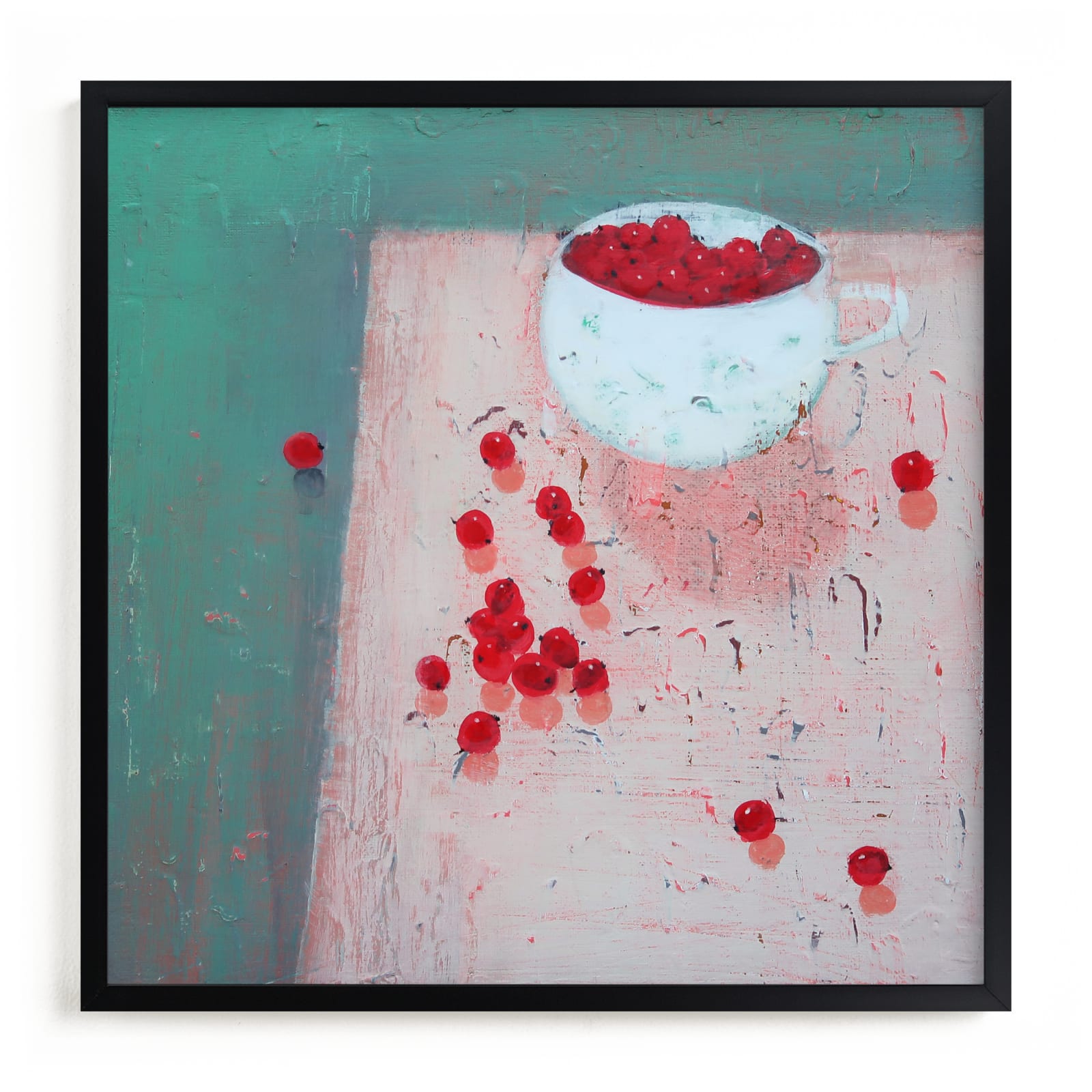 "Berries in a Cup" - Limited Edition Art Print by Ayna Paisley in beautiful frame options and a variety of sizes.