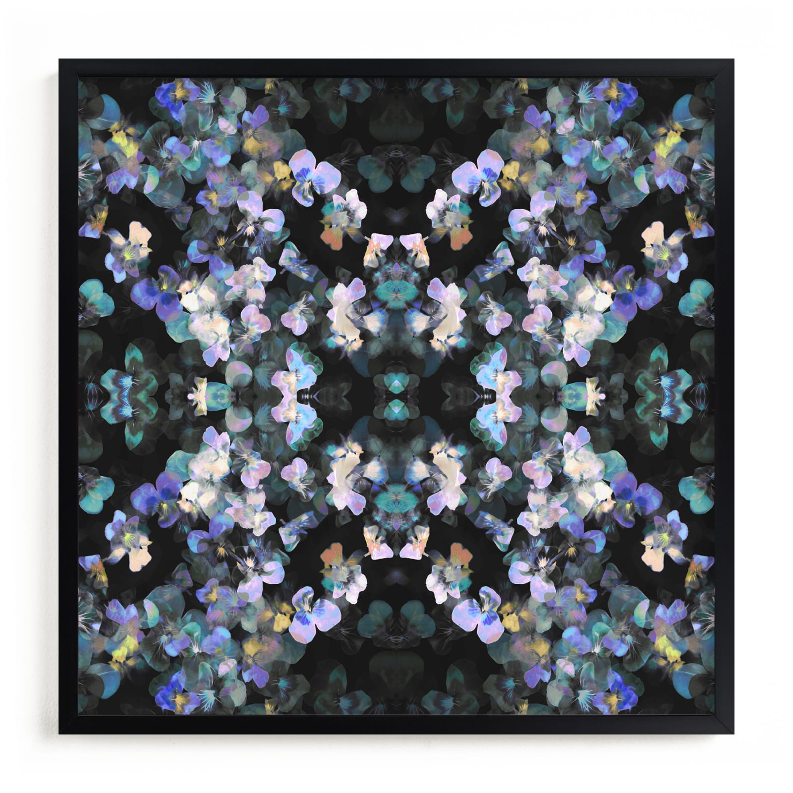 "Pansy painting - mirrored" - Limited Edition Art Print by Oana Prints in beautiful frame options and a variety of sizes.
