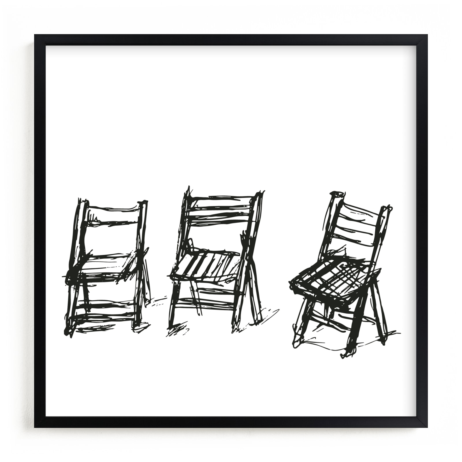 "Three Chairs" - Limited Edition Art Print by Michael Hovitch in beautiful frame options and a variety of sizes.