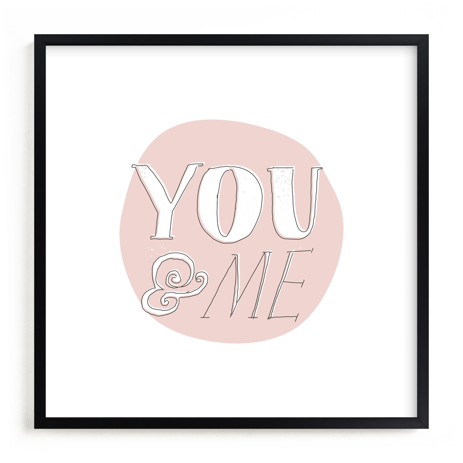 "You and Me" - Limited Edition Art Print by Paper Rose in beautiful frame options and a variety of sizes.