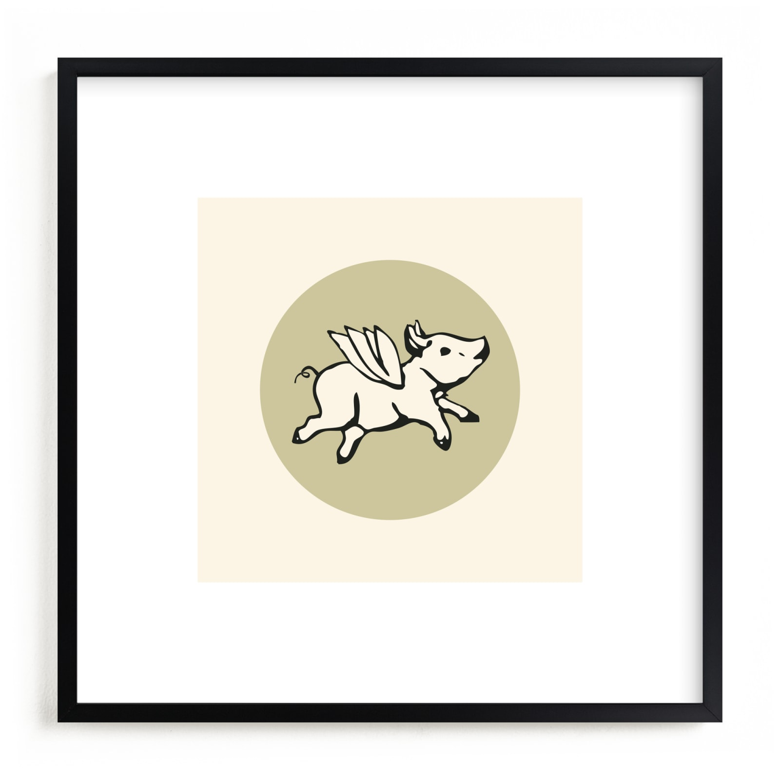 "When Pigs Fly" - Limited Edition Art Print by Katherine Moynagh in beautiful frame options and a variety of sizes.