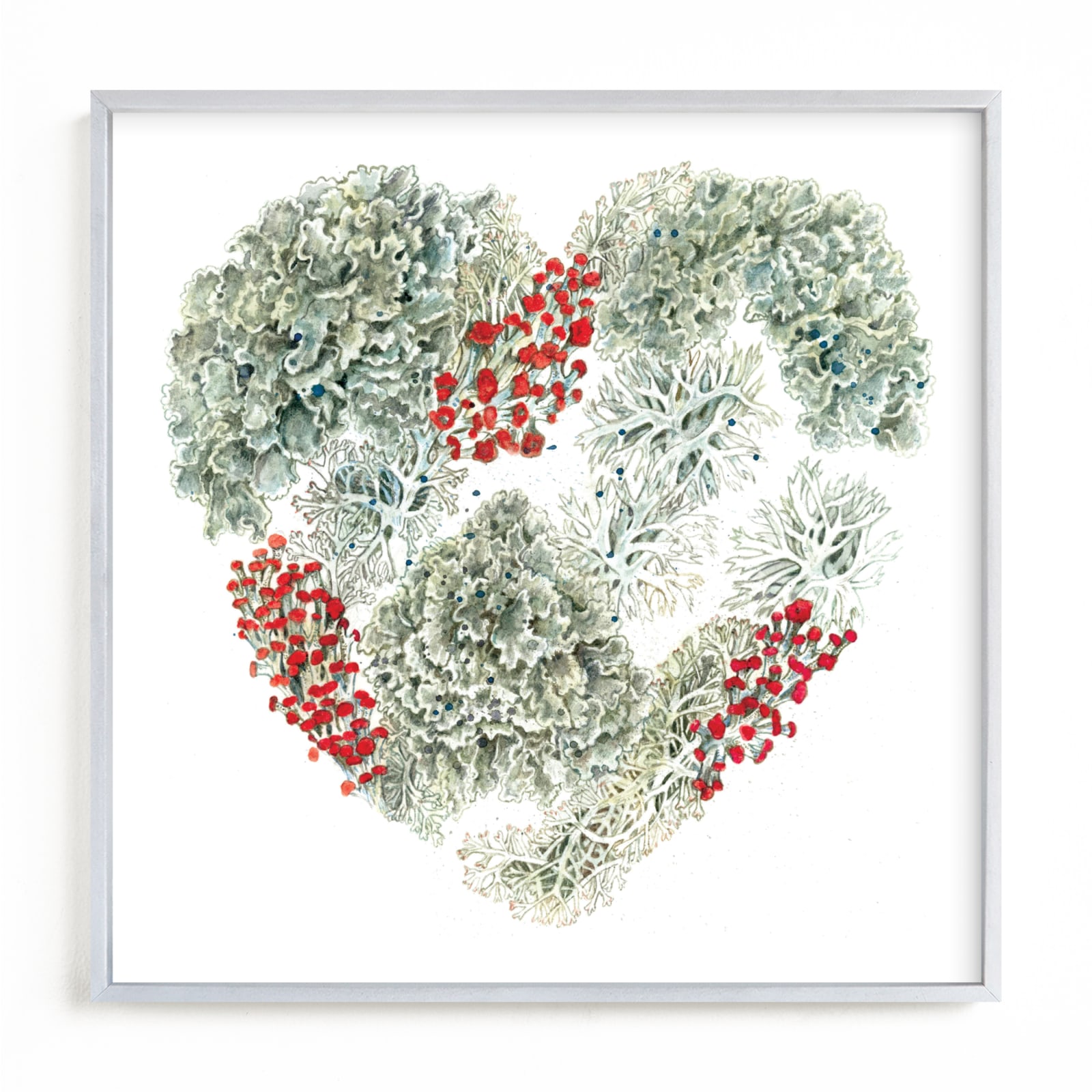 "Lichen Heart" - Limited Edition Art Print by Eve Schultz in beautiful frame options and a variety of sizes.