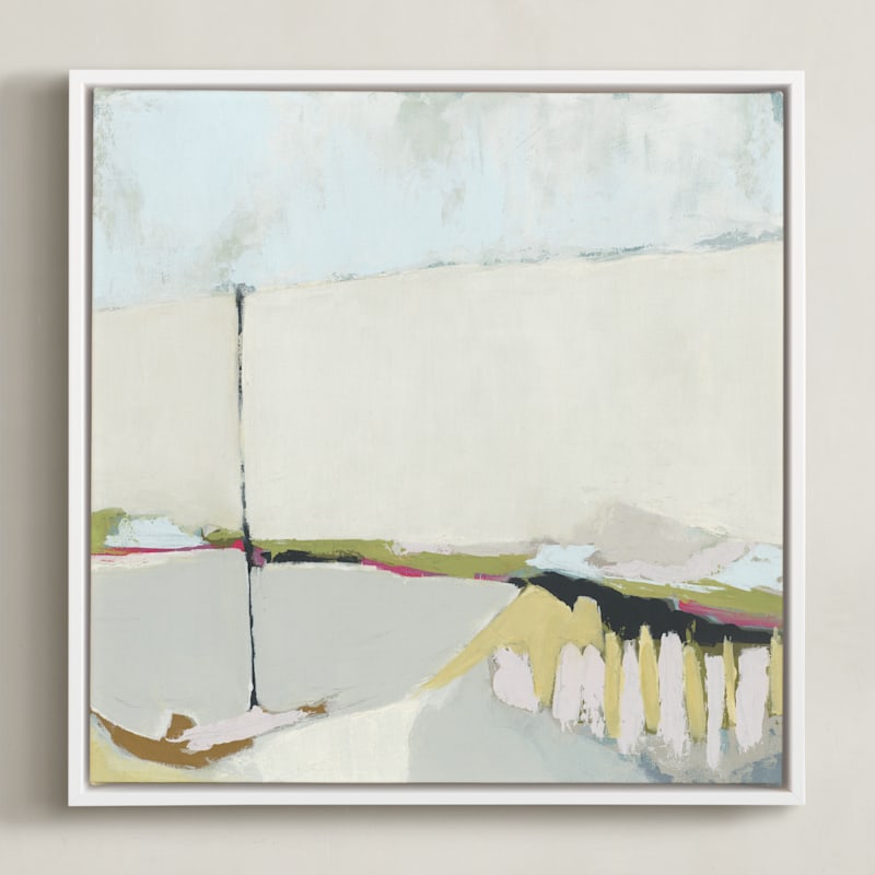 "Showered in Sunshine II" - Art Print in Champagne by Karyn Denten - Framed Canvas